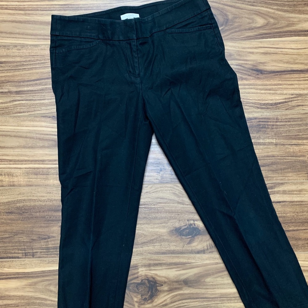 Loft Marissa black crop pants, size 4